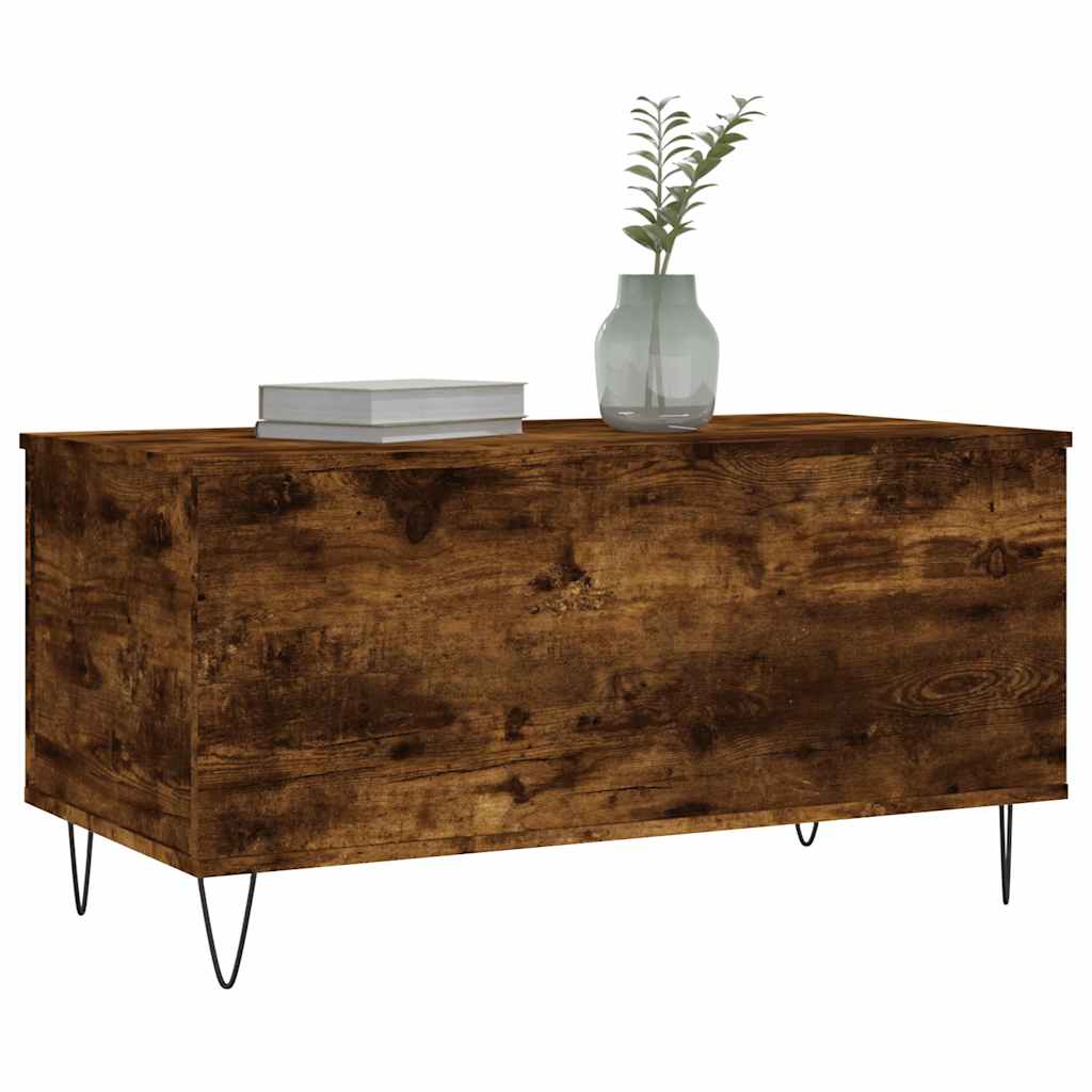 Coffee Table Smoked Oak 90x44,5x45 cm Engineered Wood