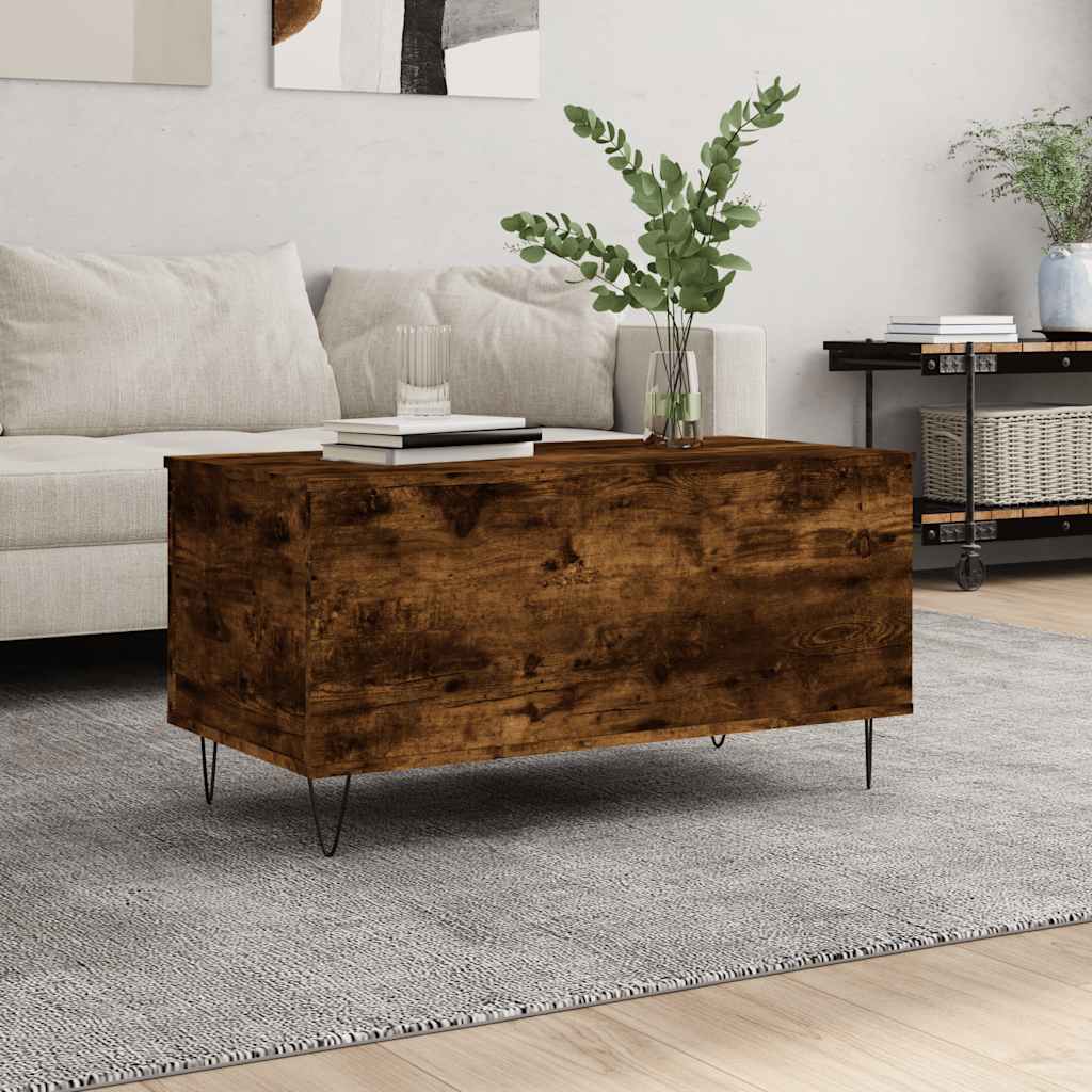 Coffee Table Smoked Oak 90x44,5x45 cm Engineered Wood