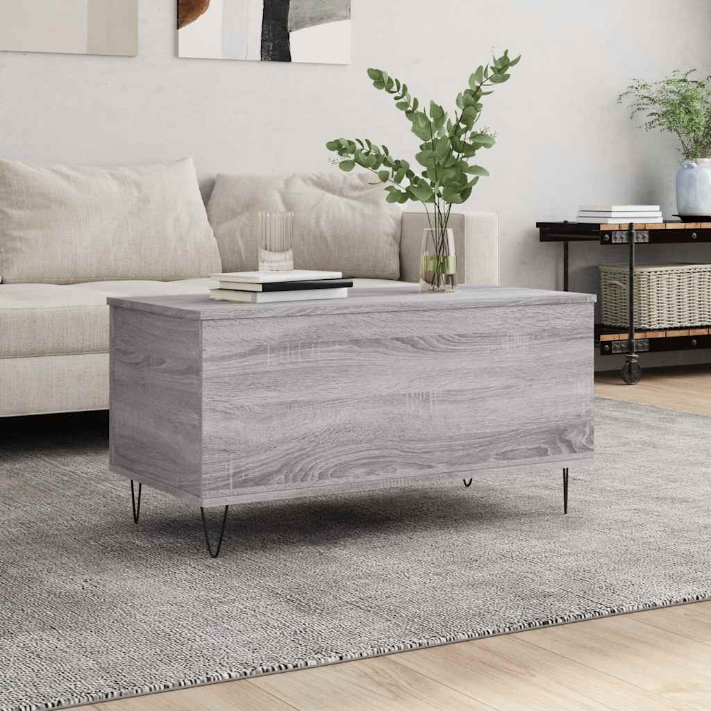Coffee Table Grey Sonoma 90x44,5x45 cm Engineered Wood