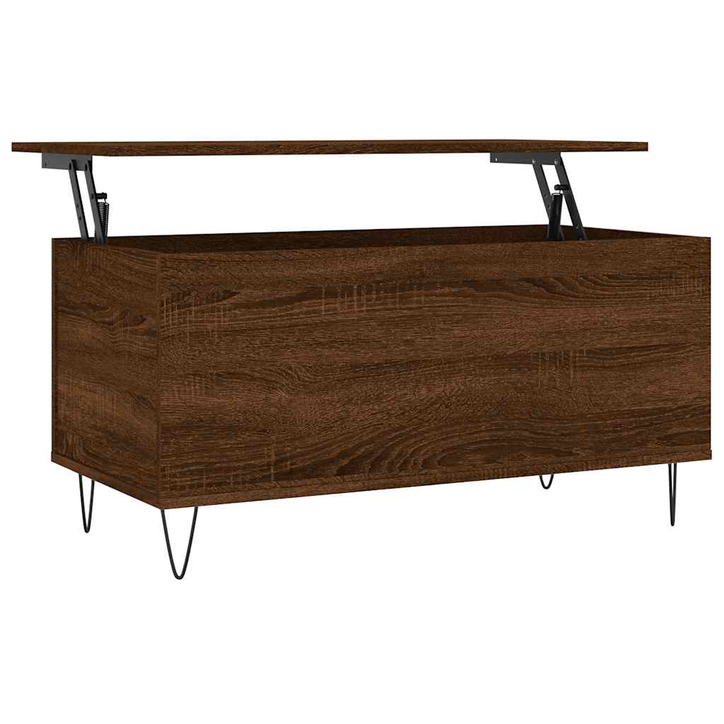 Coffee Table Brown Oak 90x44,5x45 cm Engineered Wood