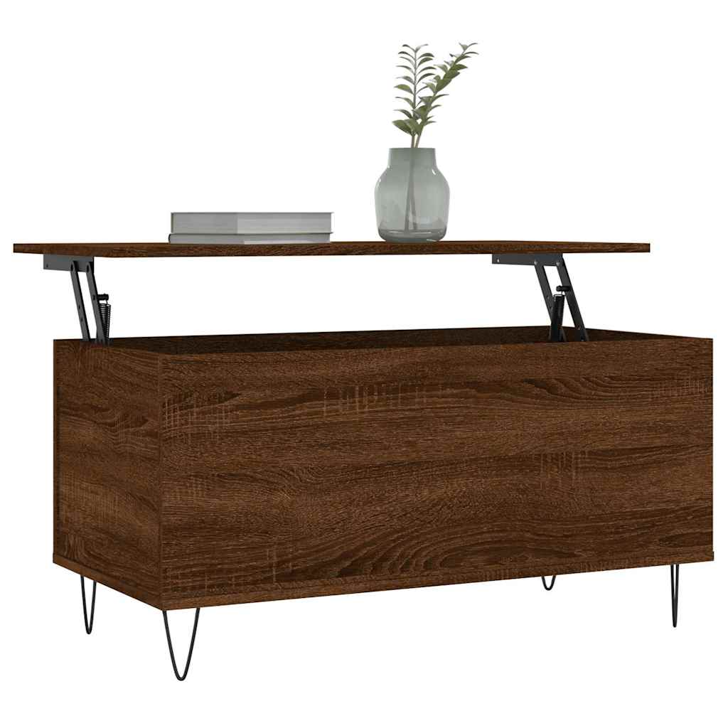 Coffee Table Brown Oak 90x44,5x45 cm Engineered Wood