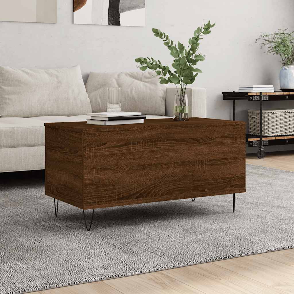 Coffee Table Brown Oak 90x44,5x45 cm Engineered Wood