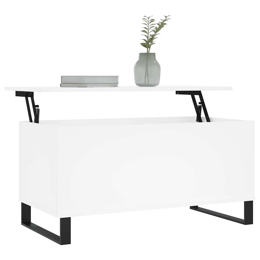 Coffee Table White 90x44,5x45 cm Engineered Wood
