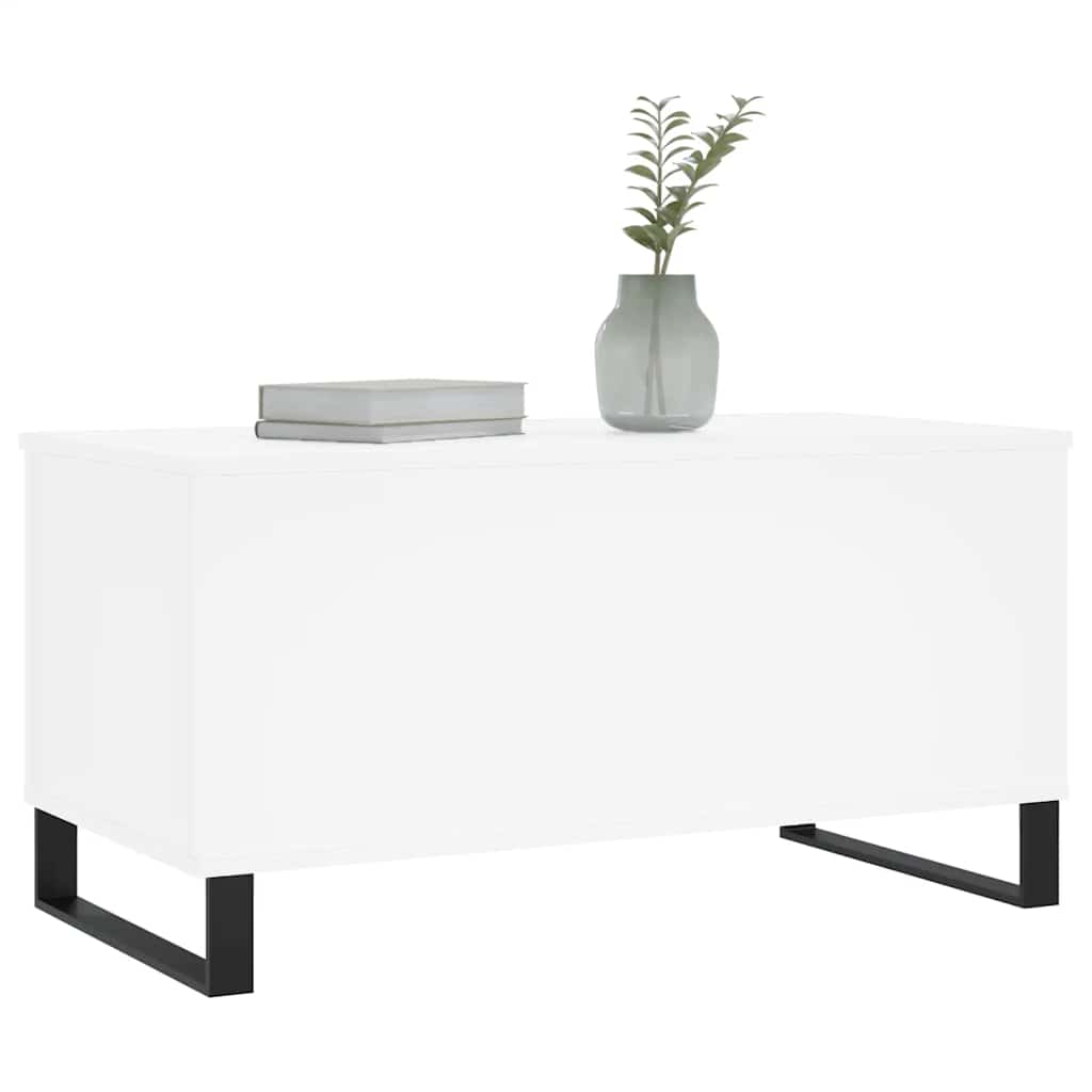Coffee Table White 90x44,5x45 cm Engineered Wood