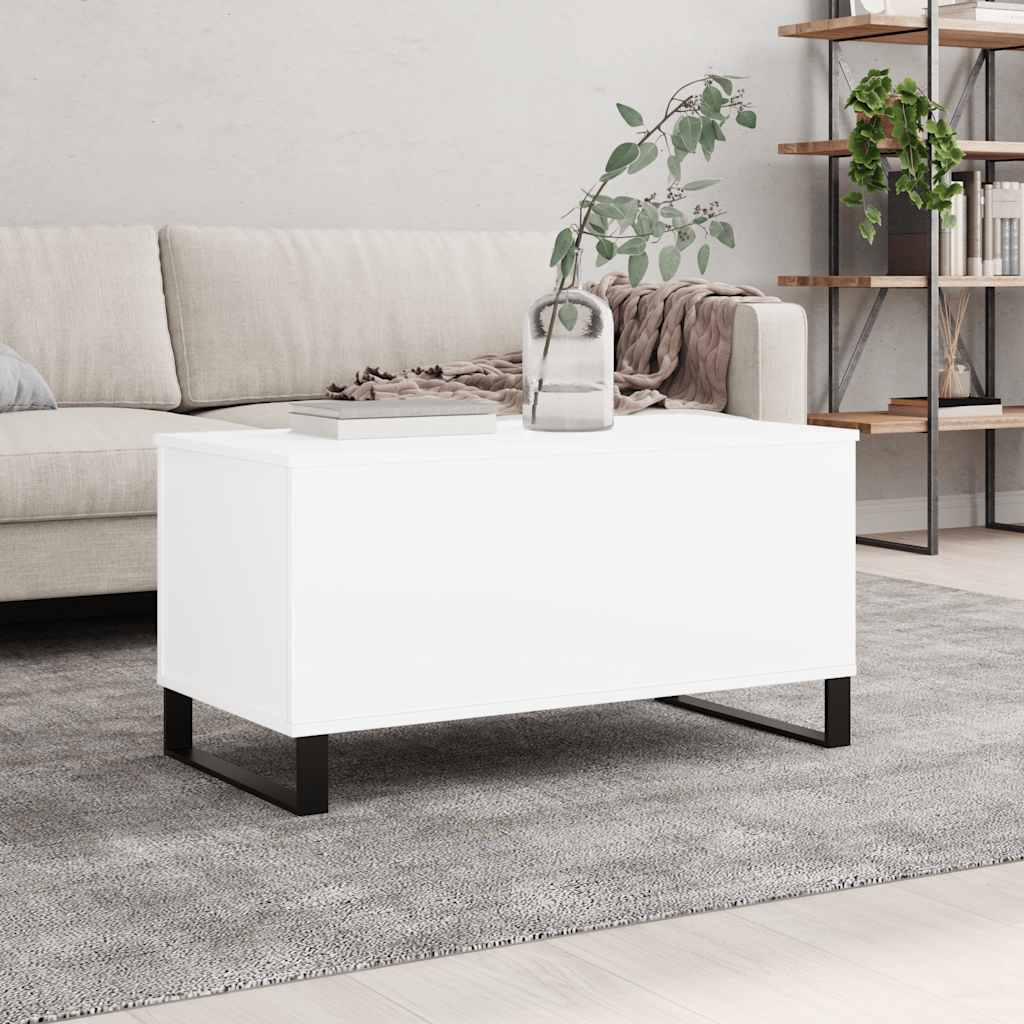 Coffee Table White 90x44,5x45 cm Engineered Wood