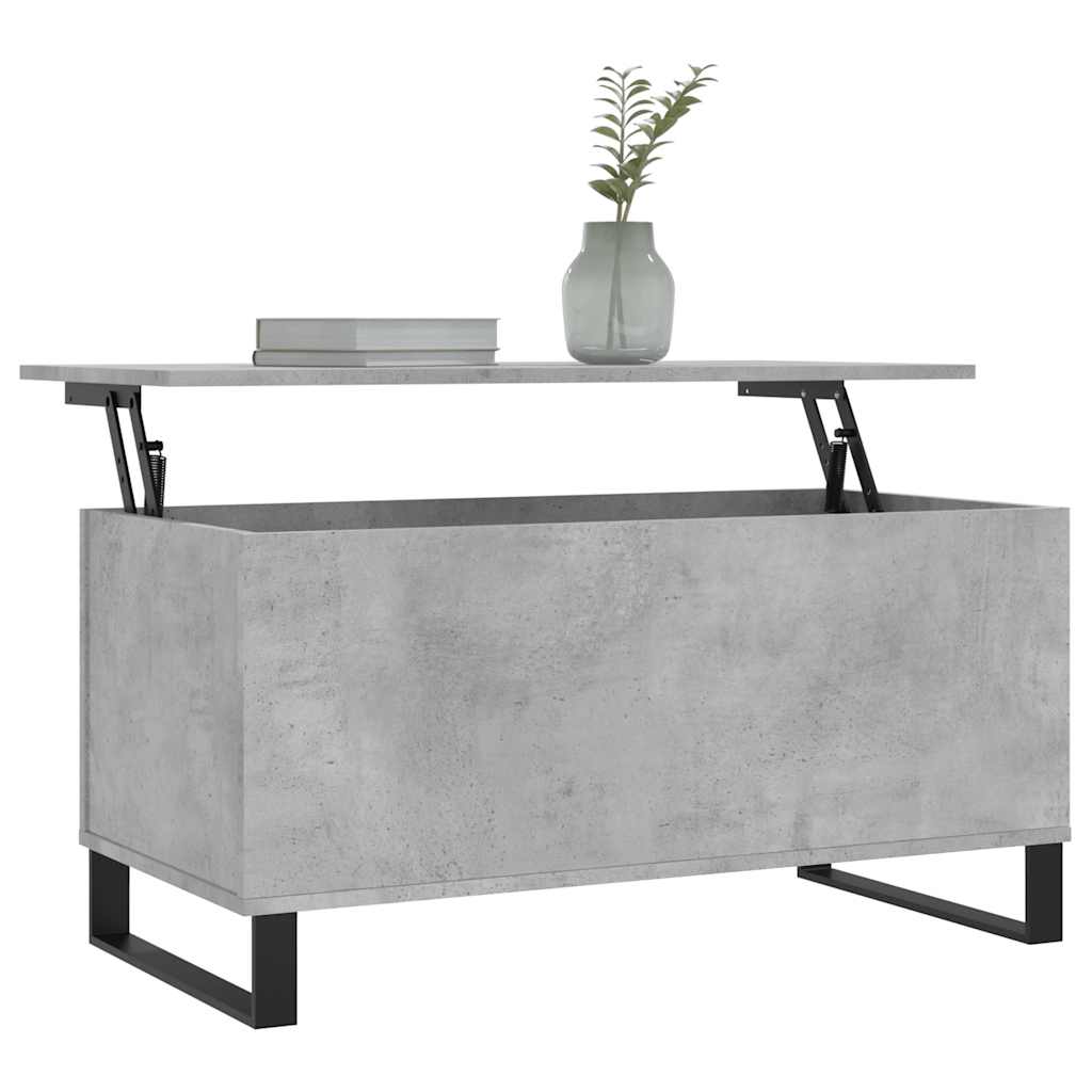 Coffee Table Concrete Grey 90x44,5x45 cm Engineered Wood