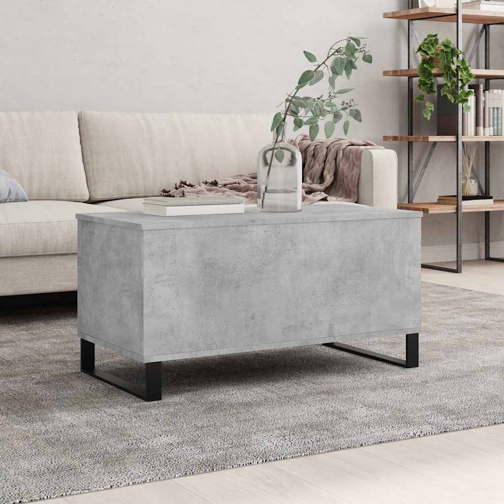 Coffee Table Concrete Grey 90x44,5x45 cm Engineered Wood