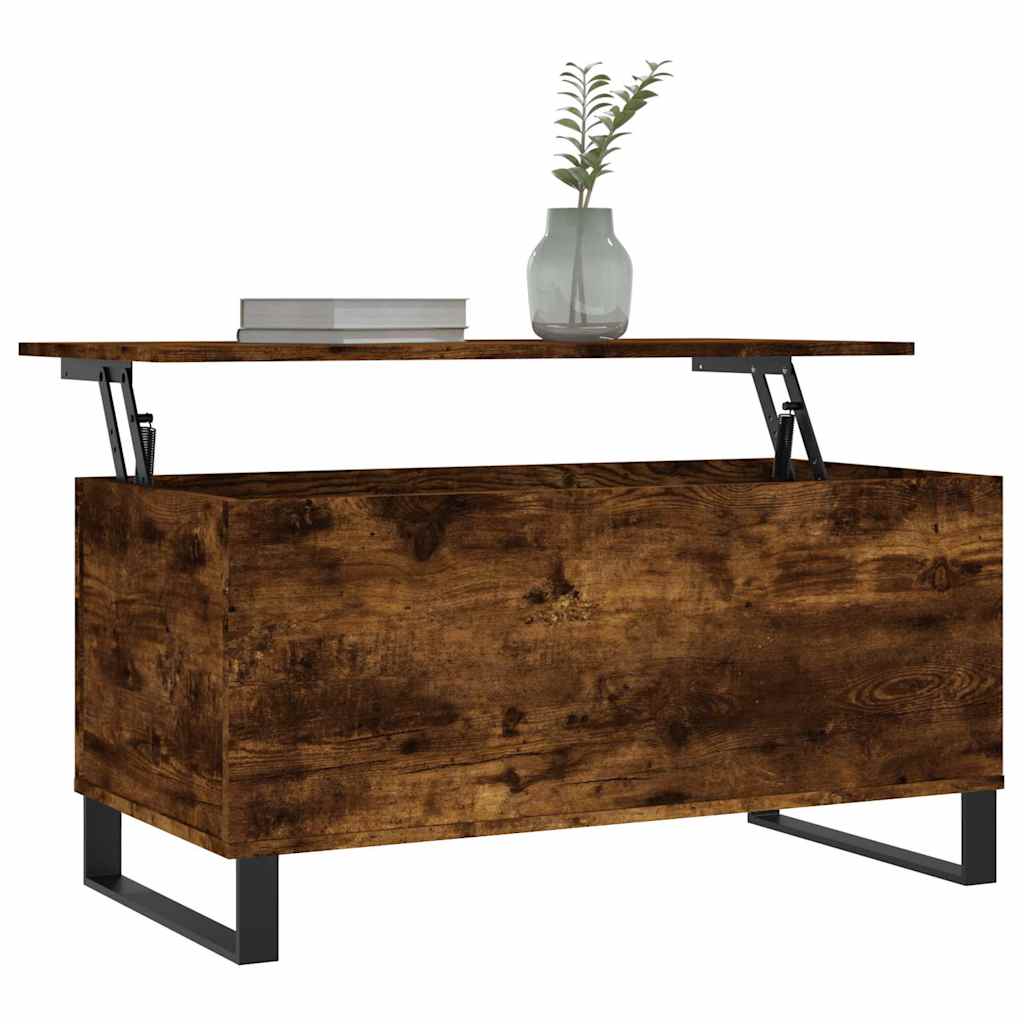 Coffee Table Smoked Oak 90x44,5x45 cm Engineered Wood
