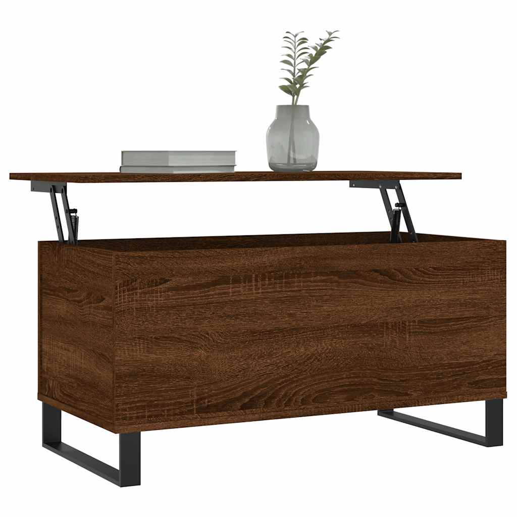 Coffee Table Brown Oak 90x44,5x45 cm Engineered Wood