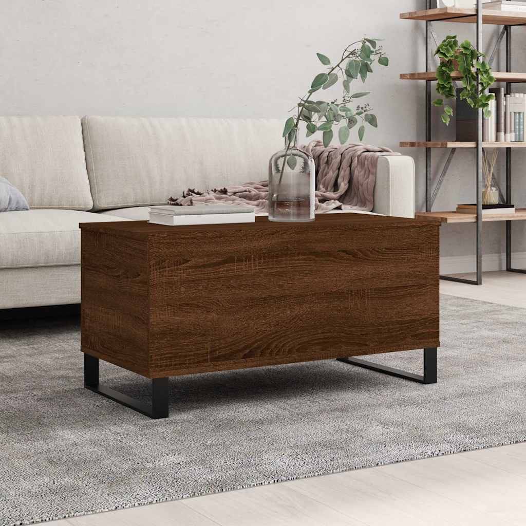 Coffee Table Brown Oak 90x44,5x45 cm Engineered Wood