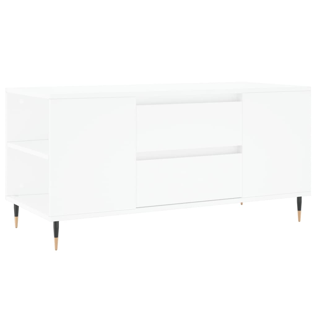 Coffee Table White 102x44,5x50 cm Engineered Wood