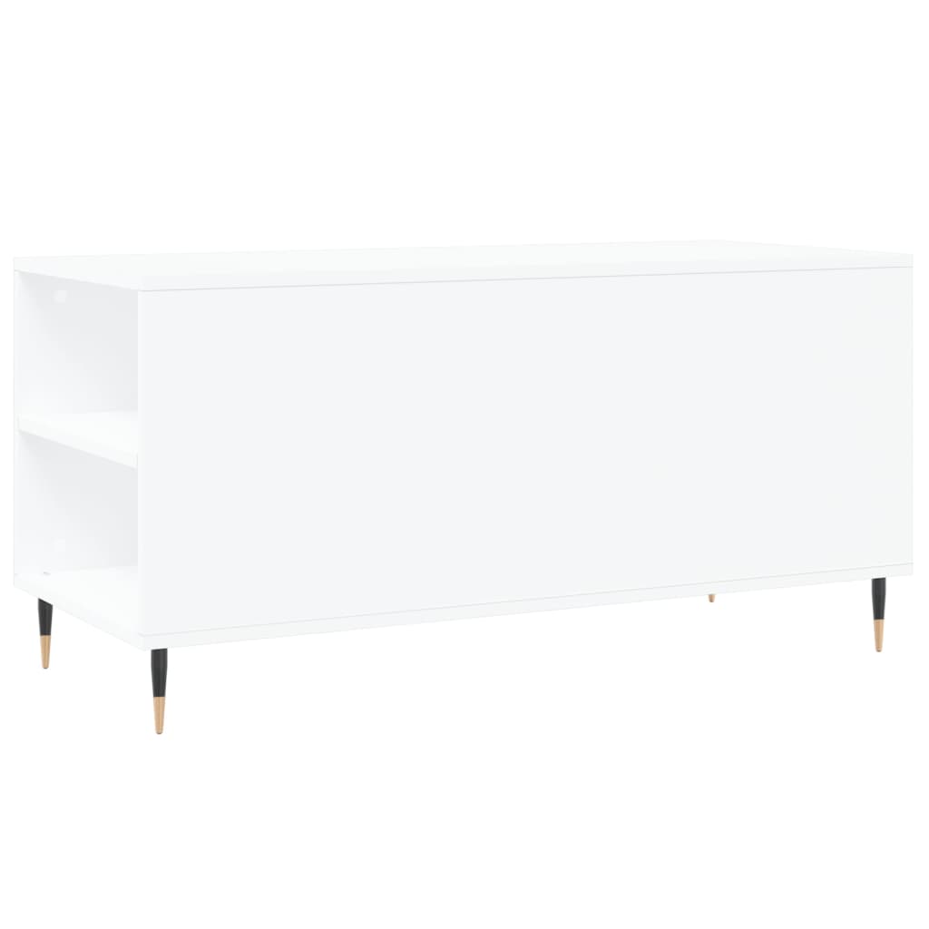 Coffee Table White 102x44,5x50 cm Engineered Wood