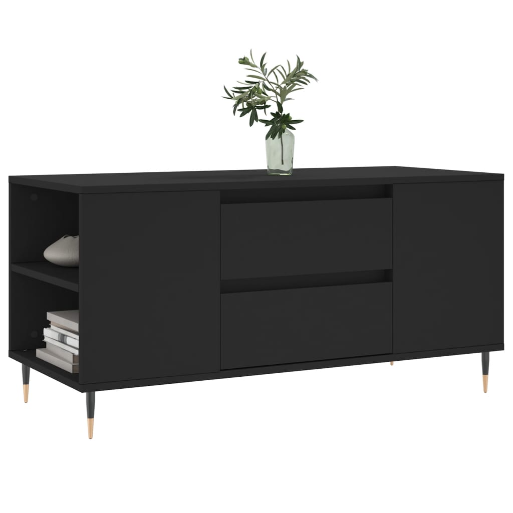 Coffee Table Black 102x44,5x50 cm Engineered Wood