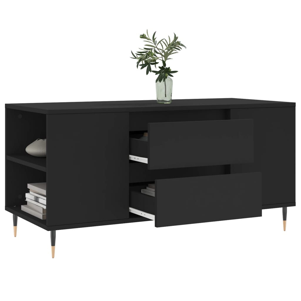 Coffee Table Black 102x44,5x50 cm Engineered Wood
