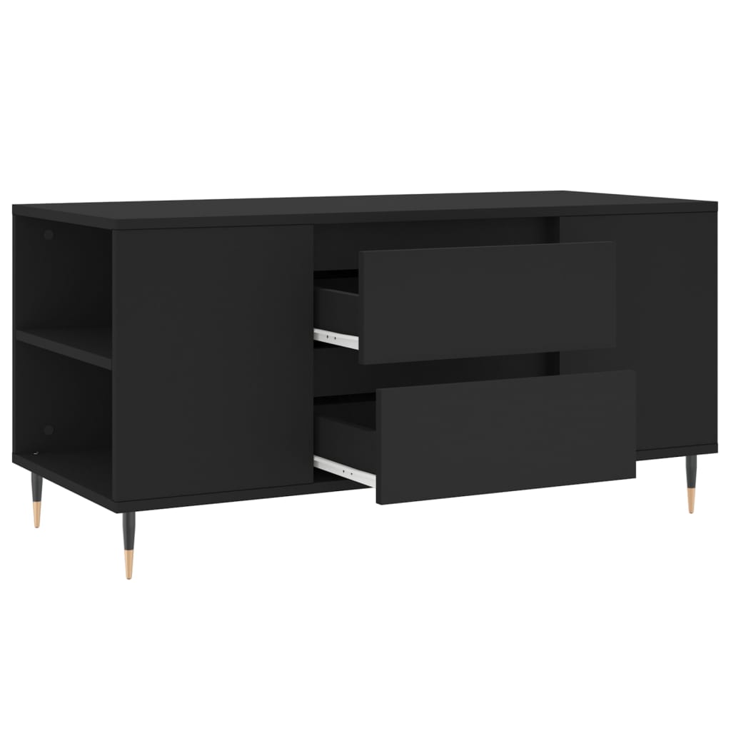 Coffee Table Black 102x44,5x50 cm Engineered Wood