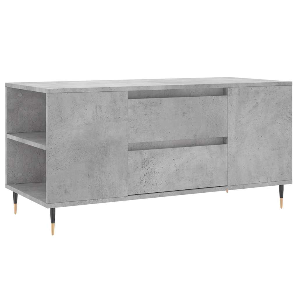 Coffee Table Concrete Grey 102x44,5x50 cm Engineered Wood