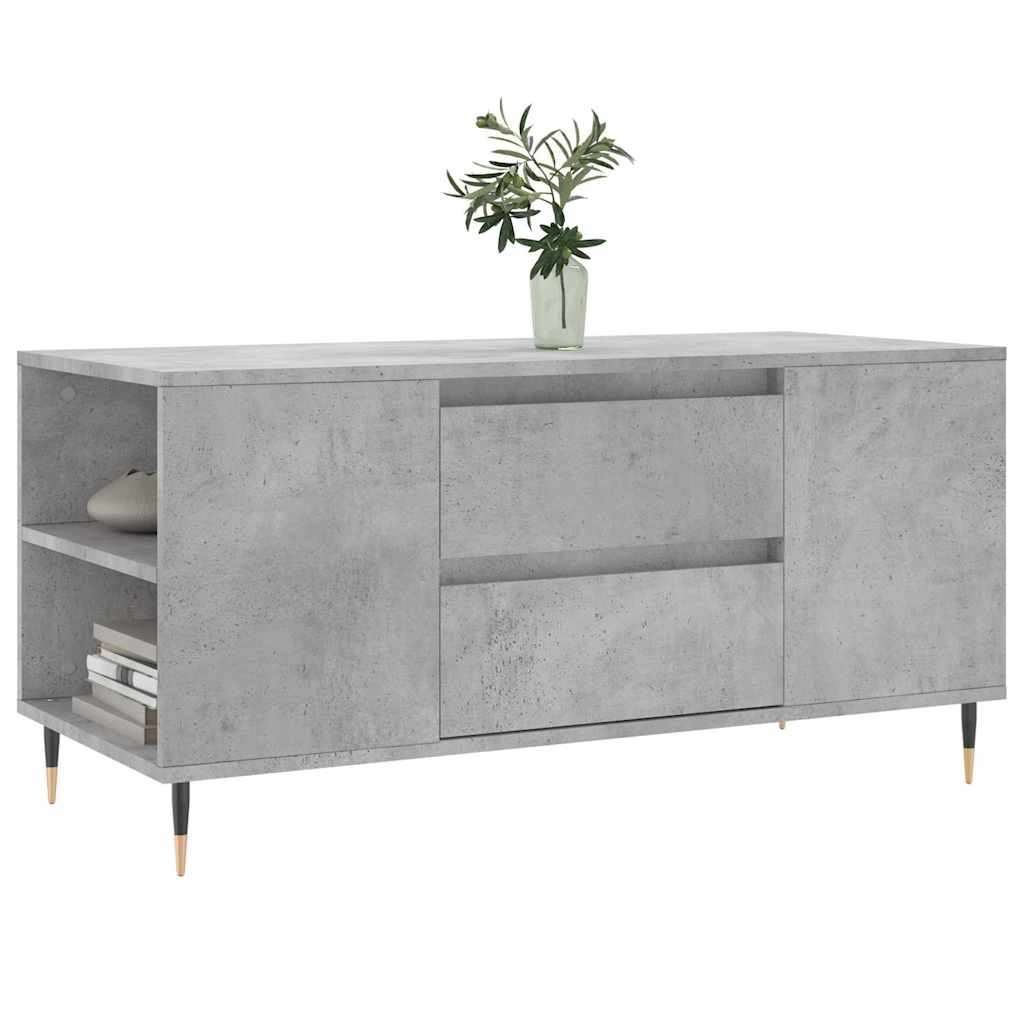 Coffee Table Concrete Grey 102x44,5x50 cm Engineered Wood