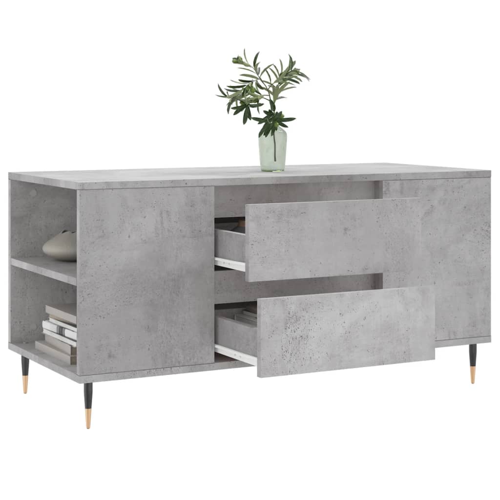 vidaXL Coffee Table Concrete Grey 102x44.5x50 cm Engineered Wood