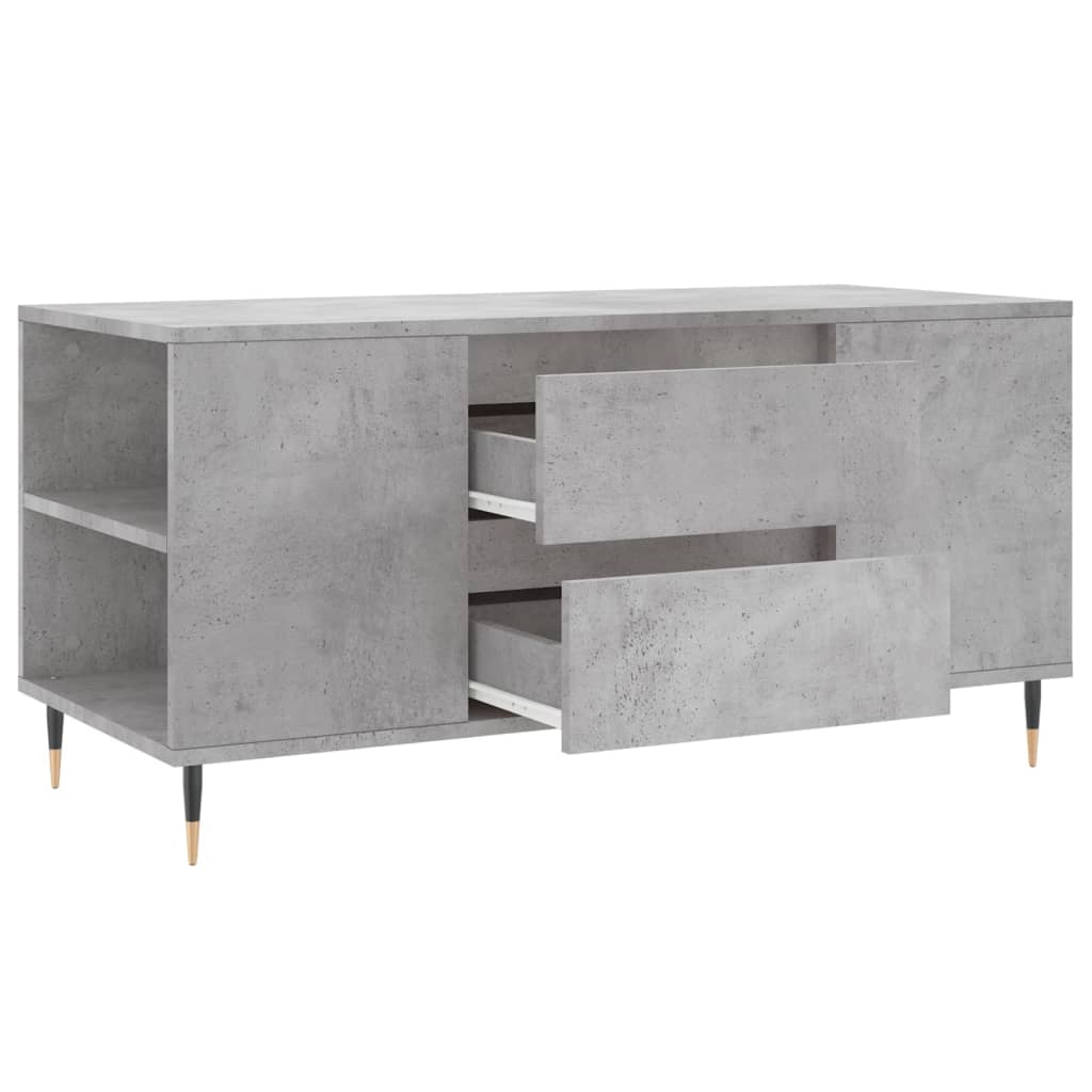 vidaXL Coffee Table Concrete Grey 102x44.5x50 cm Engineered Wood