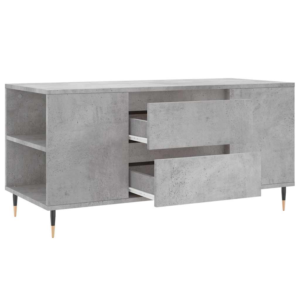 Coffee Table Concrete Grey 102x44,5x50 cm Engineered Wood