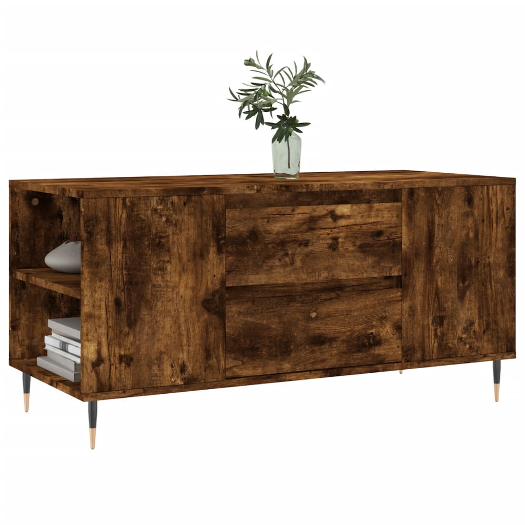 Coffee Table Smoked Oak 102x44,5x50 cm Engineered Wood