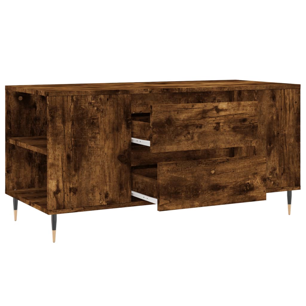 Coffee Table Smoked Oak 102x44,5x50 cm Engineered Wood