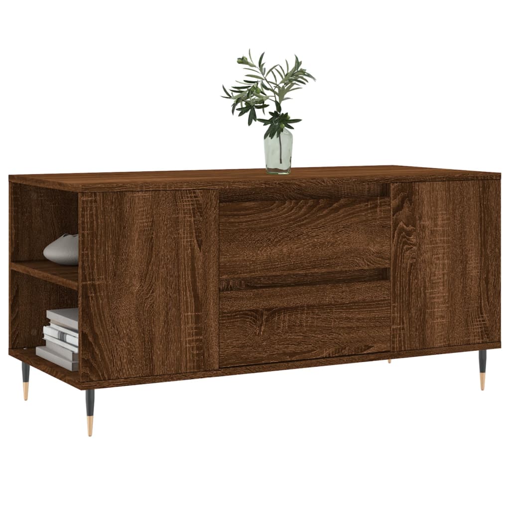 Coffee Table Brown Oak 102x44,5x50 cm Engineered Wood