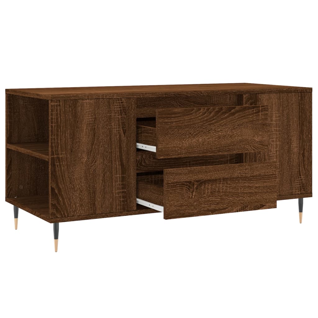 Coffee Table Brown Oak 102x44,5x50 cm Engineered Wood