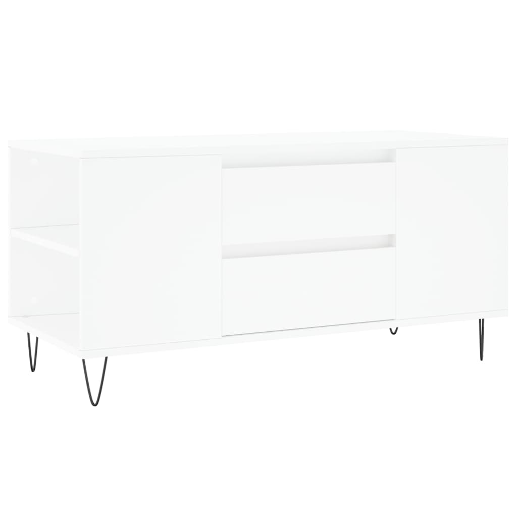 Coffee Table White 102x44,5x50 cm Engineered Wood