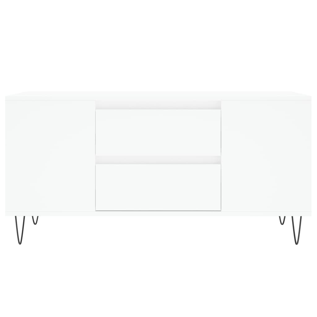 Coffee Table White 102x44,5x50 cm Engineered Wood