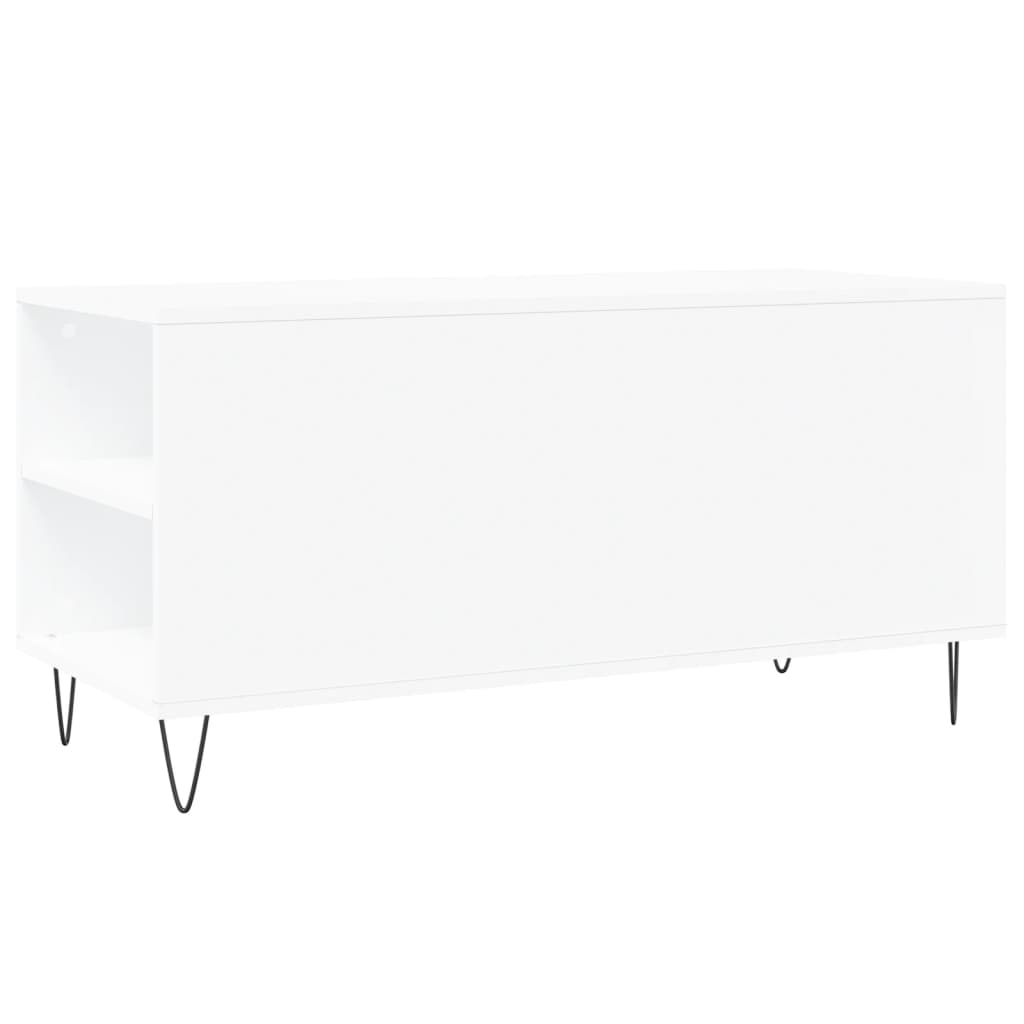 Coffee Table White 102x44,5x50 cm Engineered Wood