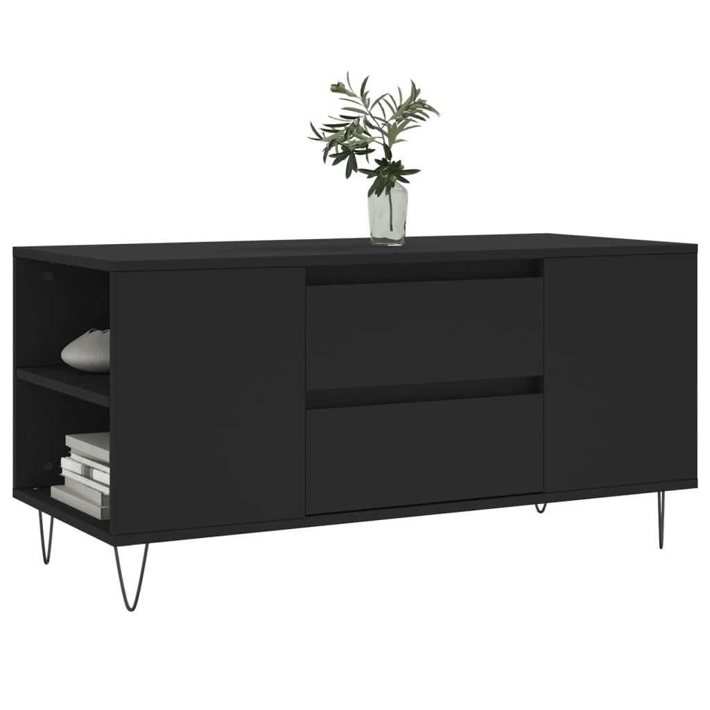 Coffee Table Black 102x44,5x50 cm Engineered Wood