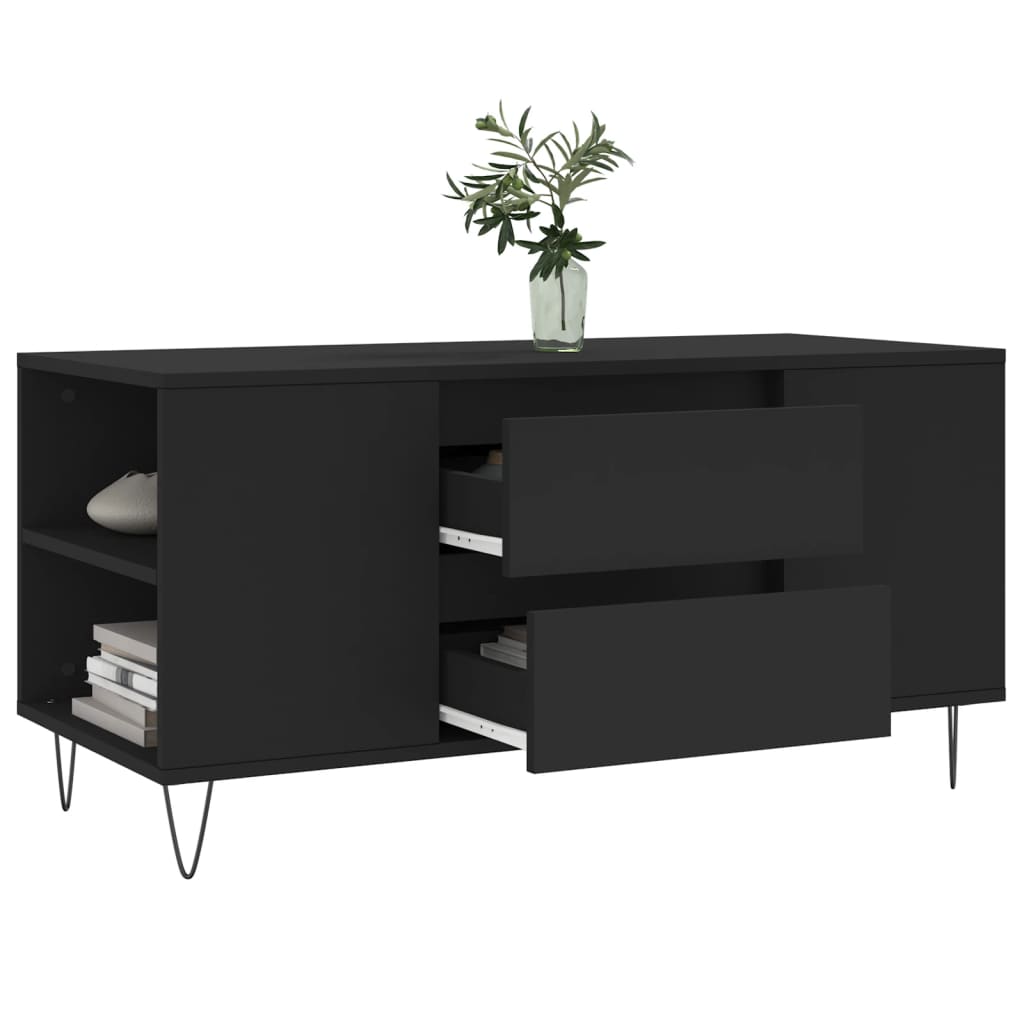 Coffee Table Black 102x44,5x50 cm Engineered Wood