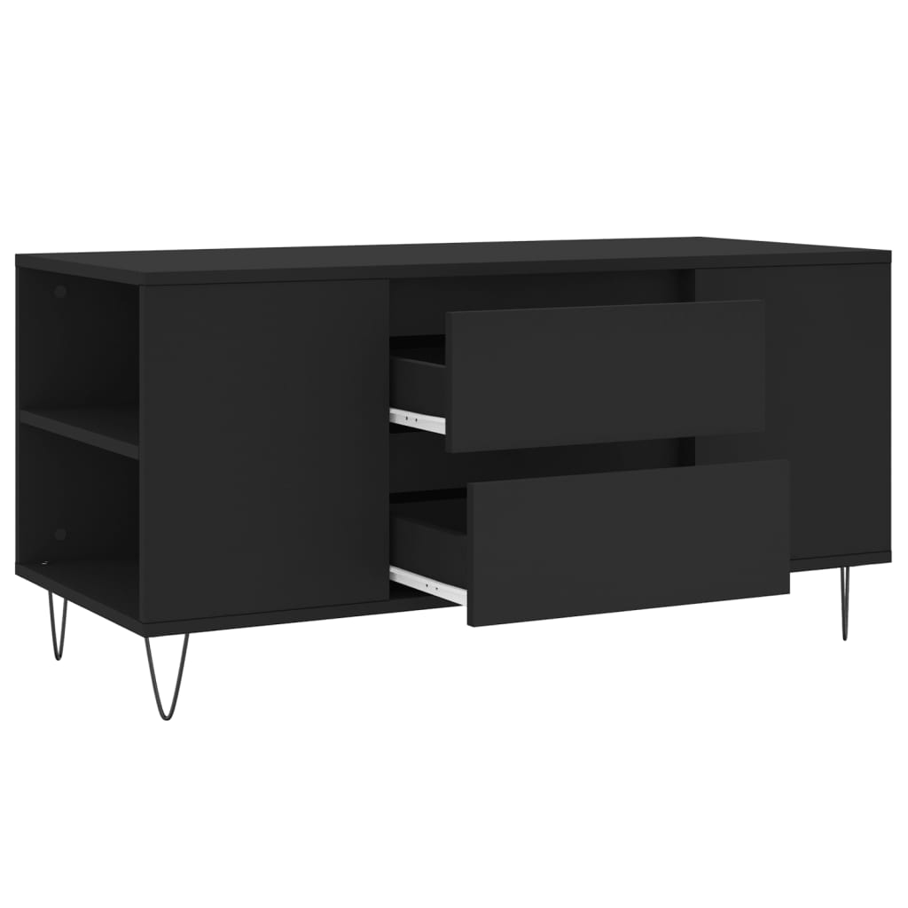Coffee Table Black 102x44,5x50 cm Engineered Wood