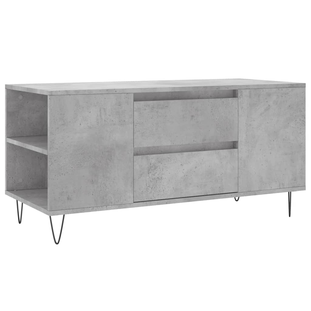 Coffee Table Concrete Grey 102x44,5x50 cm Engineered Wood