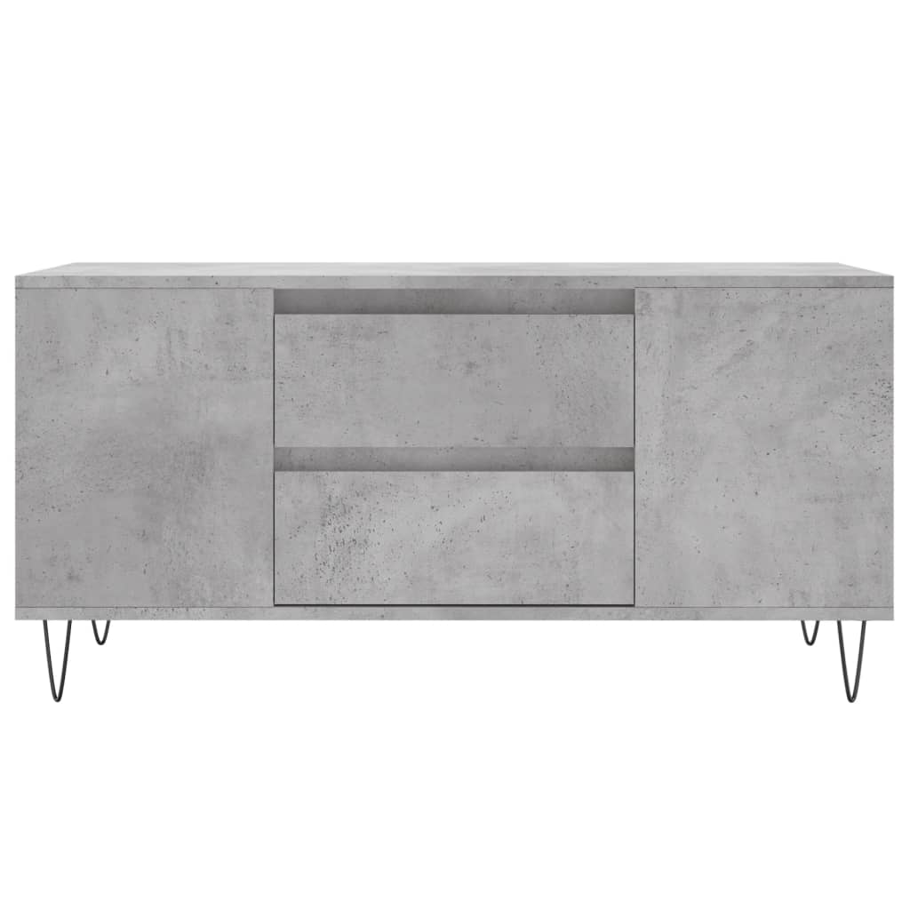 Coffee Table Concrete Grey 102x44,5x50 cm Engineered Wood