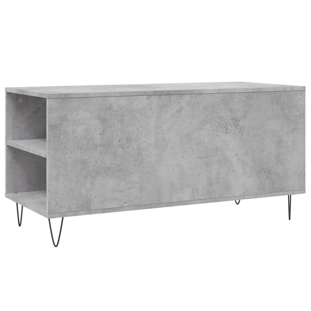 Coffee Table Concrete Grey 102x44,5x50 cm Engineered Wood