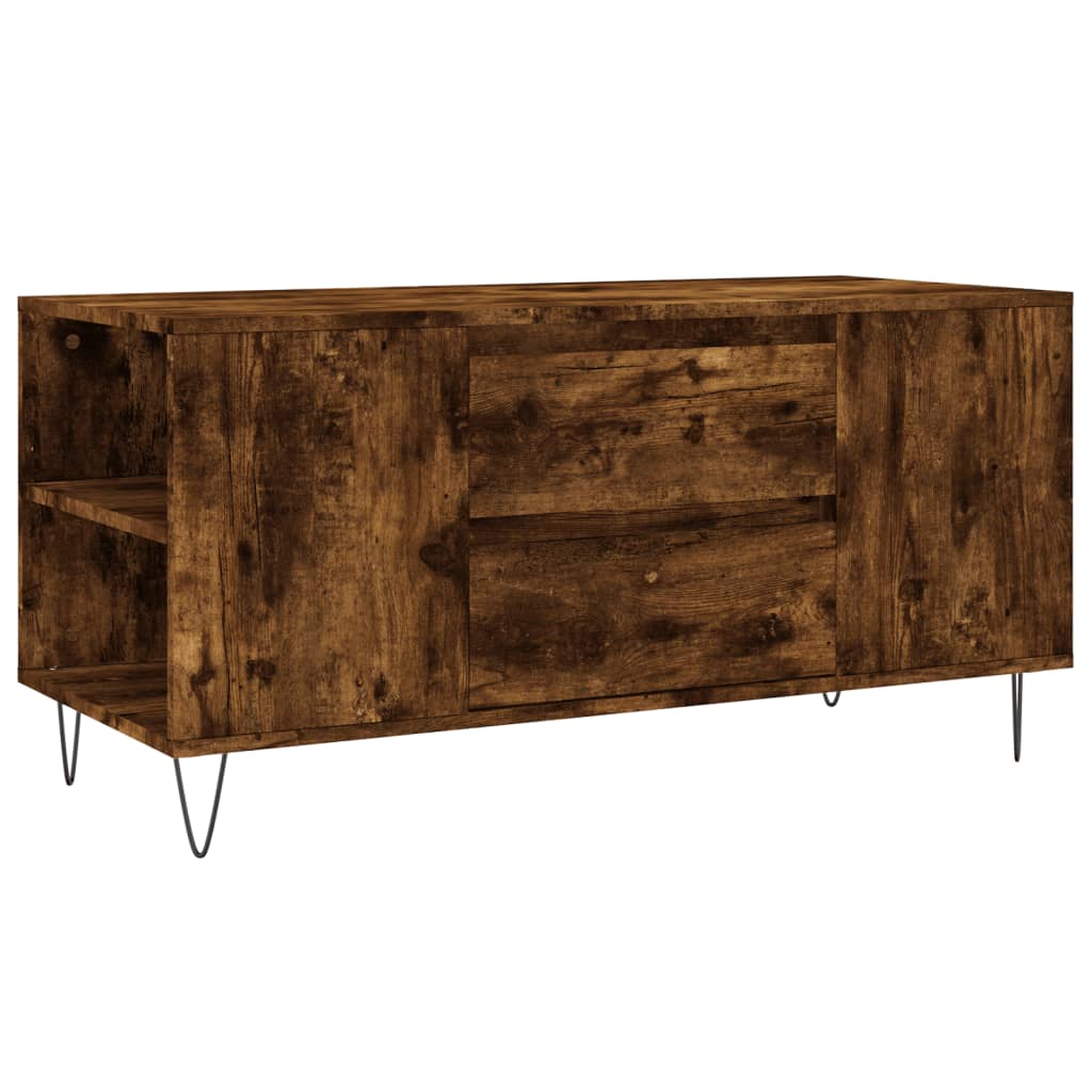 Coffee Table Smoked Oak 102x44,5x50 cm Engineered Wood