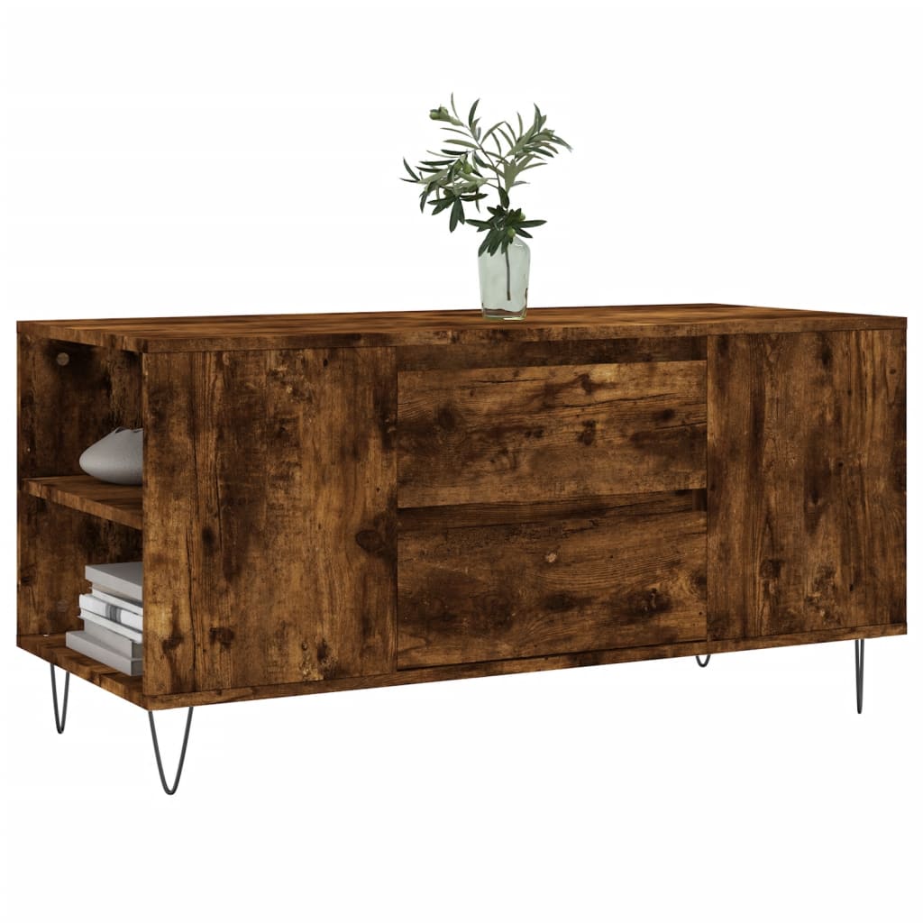 Coffee Table Smoked Oak 102x44,5x50 cm Engineered Wood