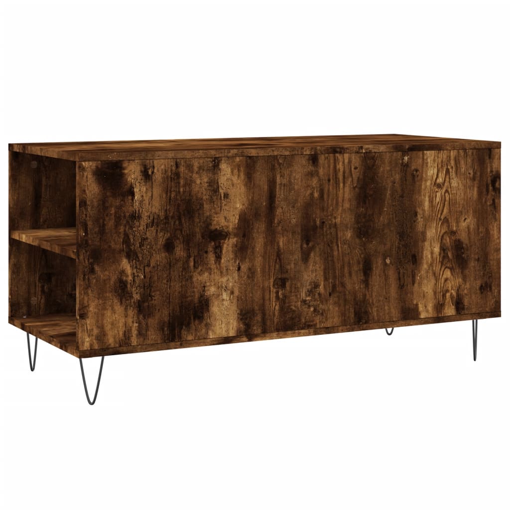 Coffee Table Smoked Oak 102x44,5x50 cm Engineered Wood
