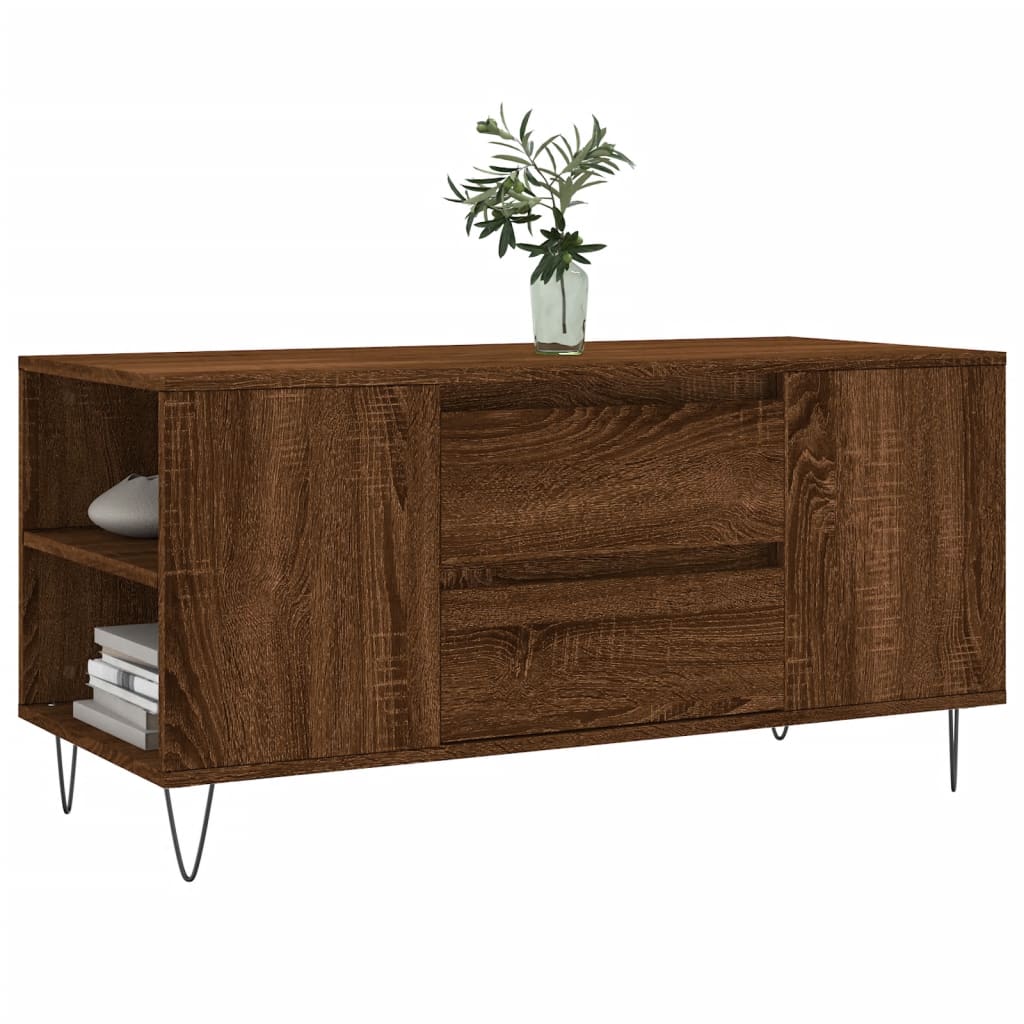 Coffee Table Brown Oak 102x44,5x50 cm Engineered Wood