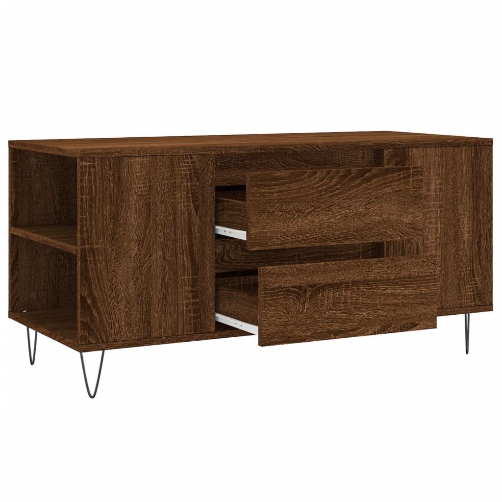Coffee Table Brown Oak 102x44,5x50 cm Engineered Wood