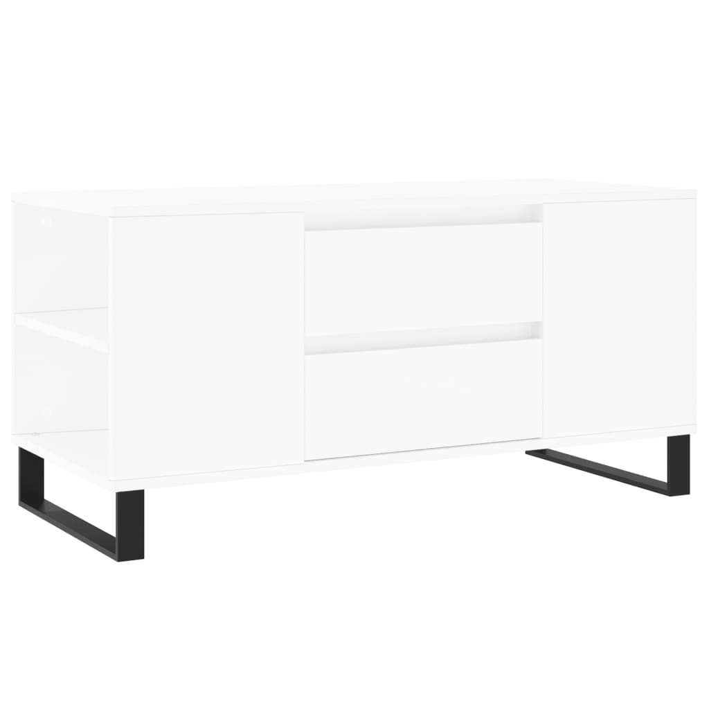 Coffee Table White 102x44,5x50 cm Engineered Wood
