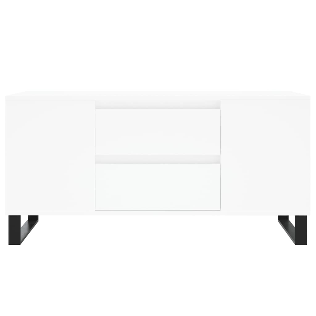 Coffee Table White 102x44,5x50 cm Engineered Wood