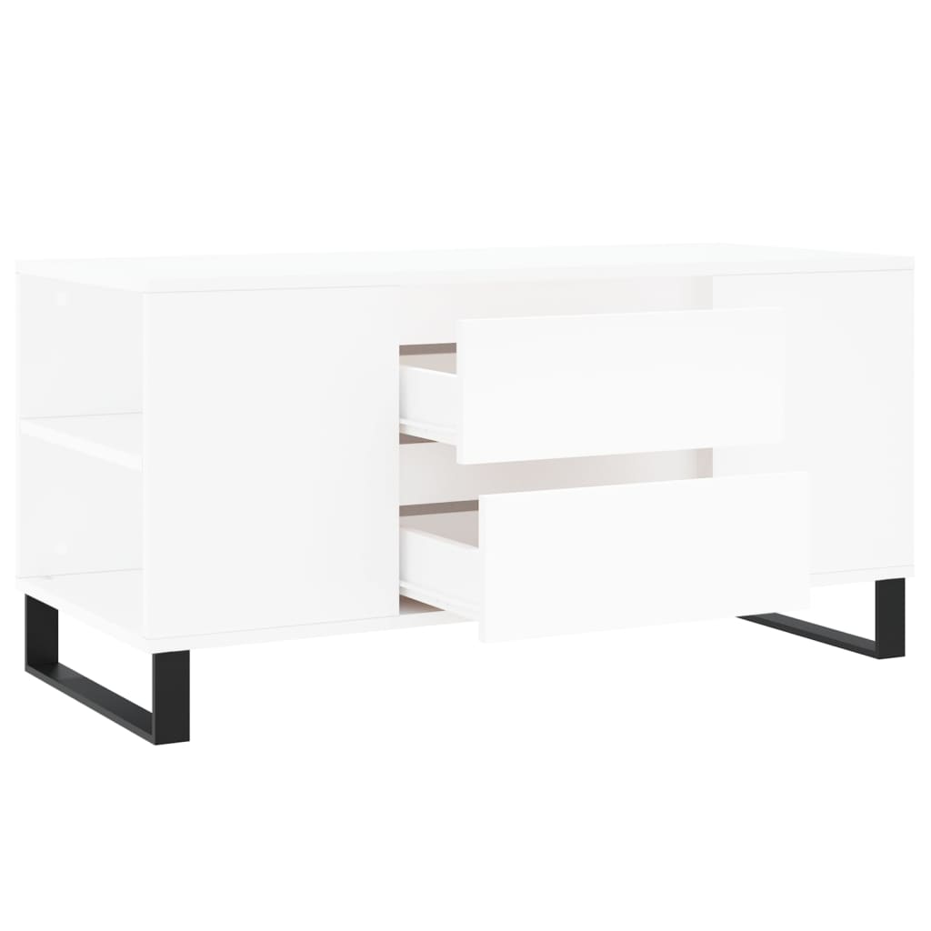 Coffee Table White 102x44,5x50 cm Engineered Wood