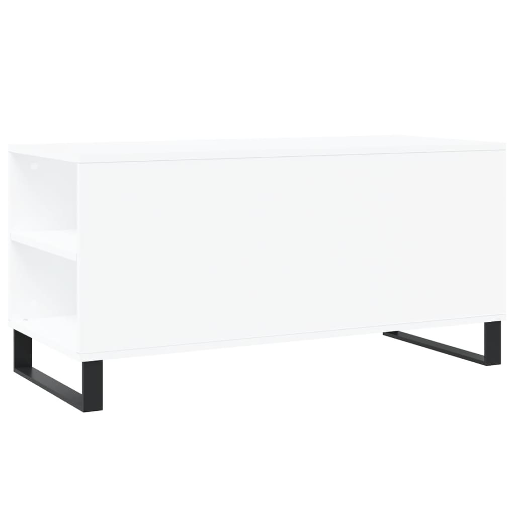 Coffee Table White 102x44,5x50 cm Engineered Wood
