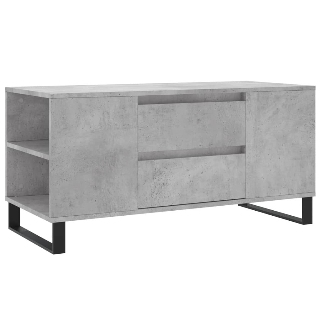 Coffee Table Concrete Grey 102x44,5x50 cm Engineered Wood
