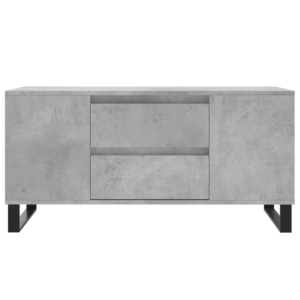 Coffee Table Concrete Grey 102x44,5x50 cm Engineered Wood