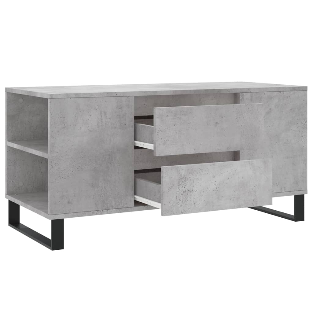 Coffee Table Concrete Grey 102x44,5x50 cm Engineered Wood