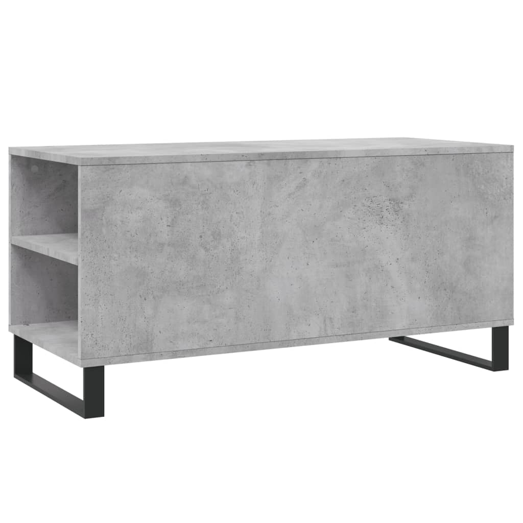 Coffee Table Concrete Grey 102x44,5x50 cm Engineered Wood